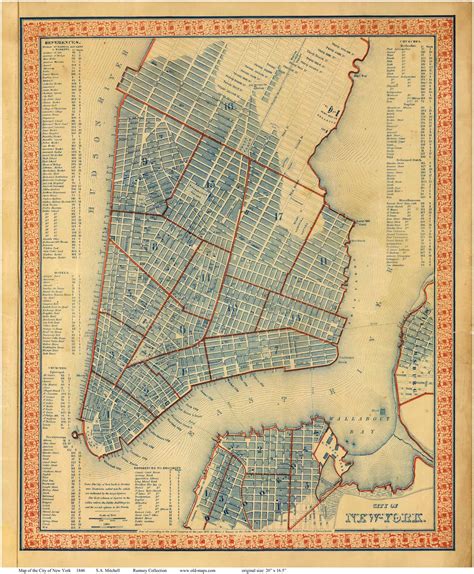 Map of Manhattan New York City